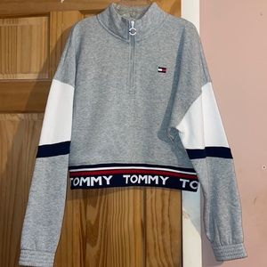 Tommy Hilfiger half zip crop sweater
